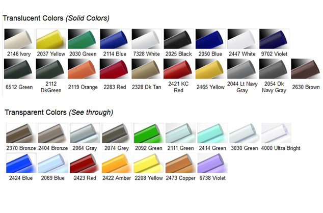 Color Cast Acrylic Rod (Unpolished)