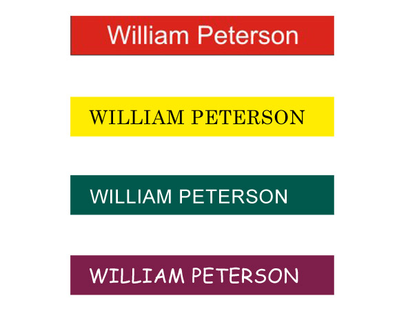 1-1/2" x 10" Single Line Name Plate