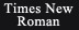 Times New Roman Font